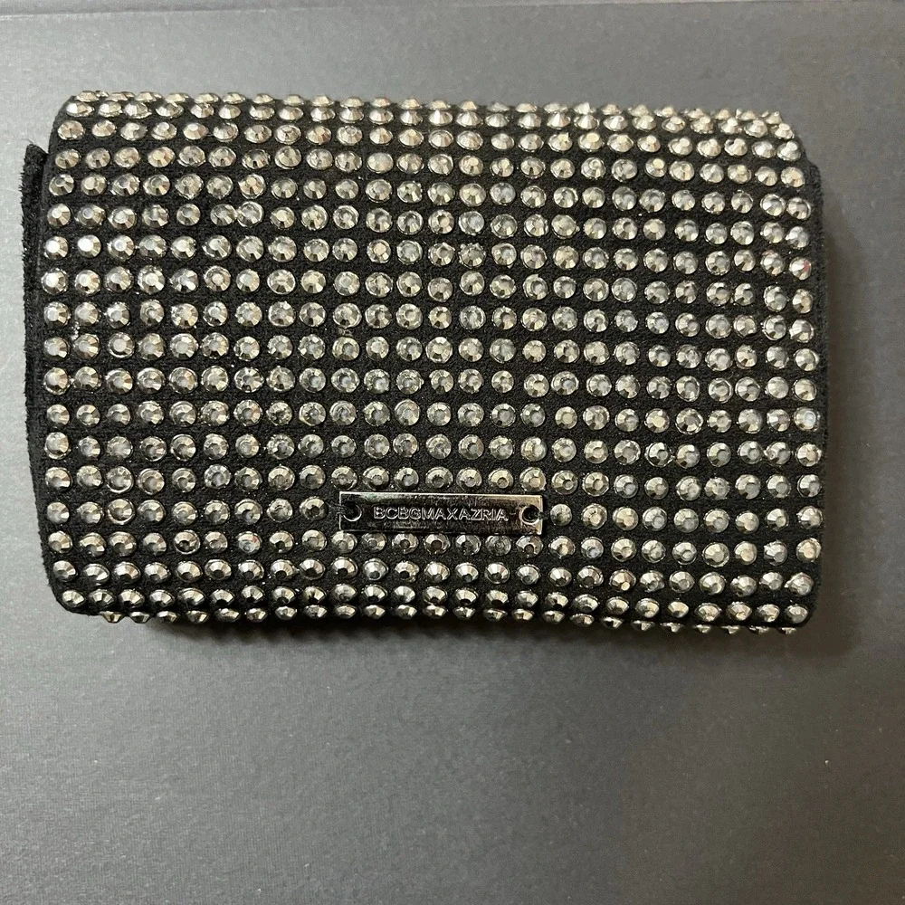 BCBG Maxazria Black Clutch with Removable Shoulder Chain Strap